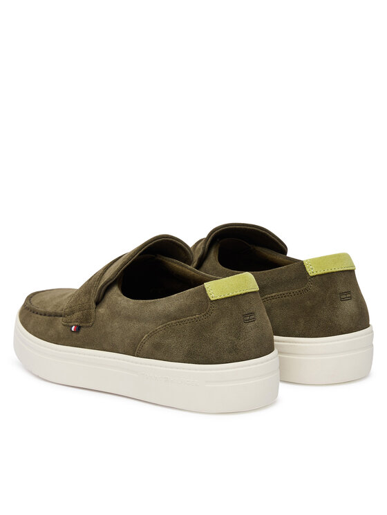 Tommy Hilfiger Tommy Hilfiger Κλειστά παπούτσια Modern Light Hybrid Suede LoaferFM0FM05786 Πράσινο