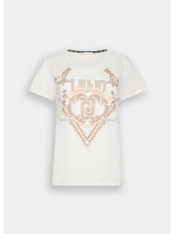 Liu Jo Liu Jo T-shirt TF5280JS923M9818 Bianco Regular Fit