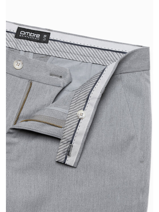 Ombre Ombre Chino kalhoty OM-PACP-0191 Šedá Regular Fit