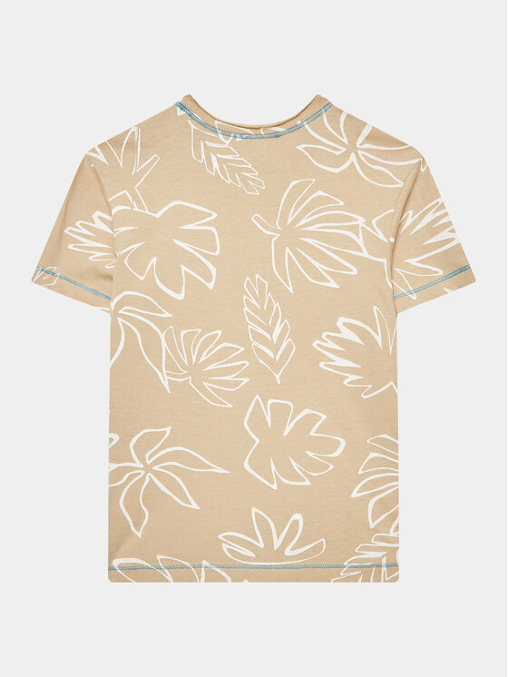United Colors Of Benetton United Colors Of Benetton T-Shirt 34D3G109I Beżowy Regular Fit