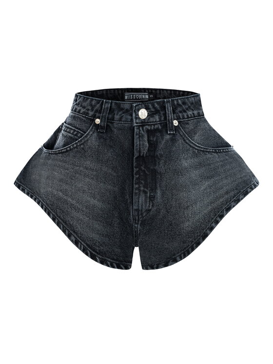 MissDenim MissDenim Szorty jeansowe Skorts Czarny Regular Fit