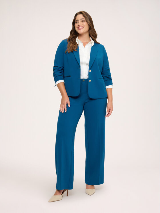 Fiorella Rubino Fiorella Rubino Pantaloni di tessuto P052L002438N034 Turchese Regular Fit