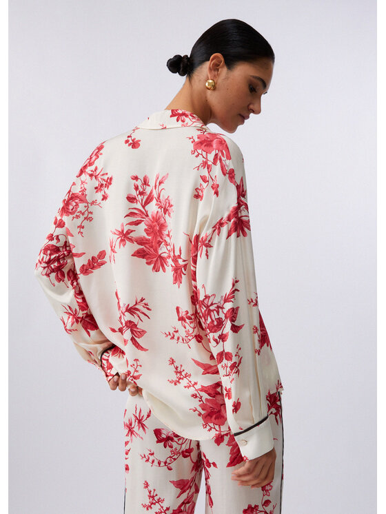 Liu Jo Liu Jo Koszula CA6366TS061P9626 Czerwony Loose Fit