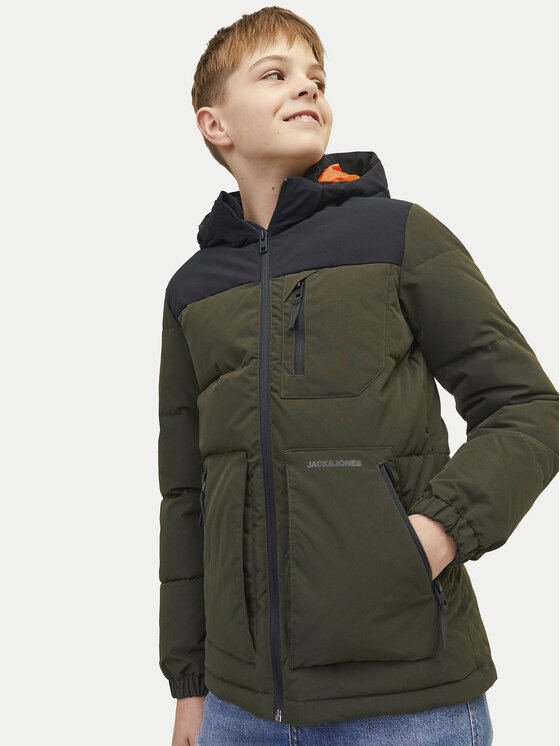 Jack & Jones Junior Jack & Jones Junior Kurtka zimowa Otto 12258547 Zielony Regular Fit