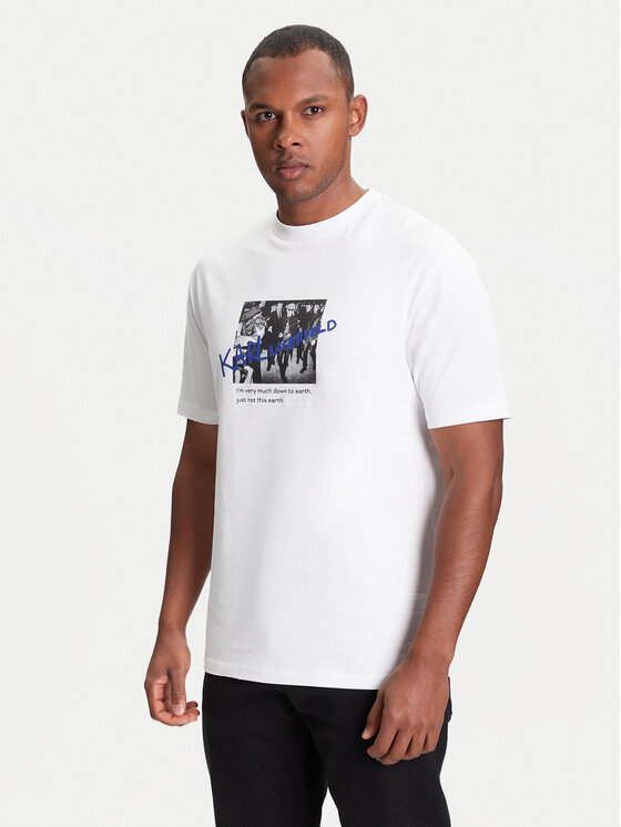 KARL LAGERFELD KARL LAGERFELD T-Shirt 755143 553225 Bílá Regular Fit