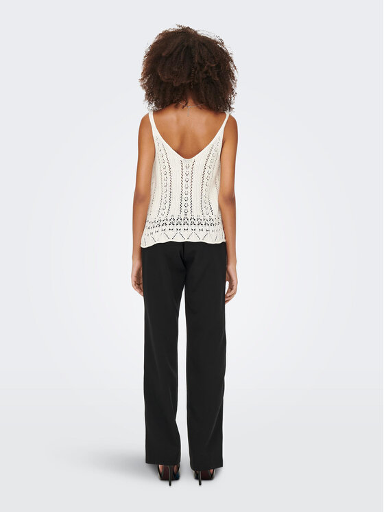 ONLY ONLY Top Lyzet 15277573 Écru Regular Fit