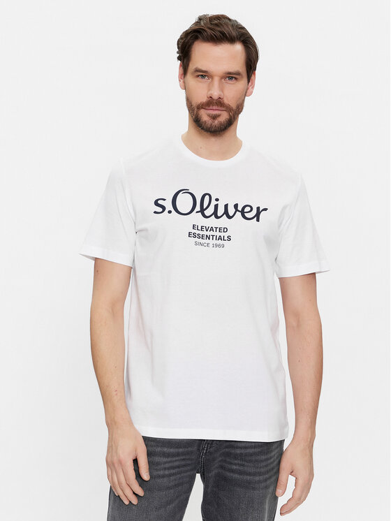 s.Oliver Tričko 2139909 Biela Regular Fit