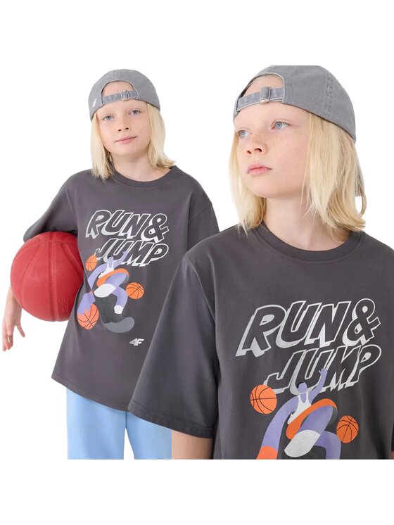 4F 4F T-Shirt 4FJASAW24TTSHM2596-22S Czarny Oversize