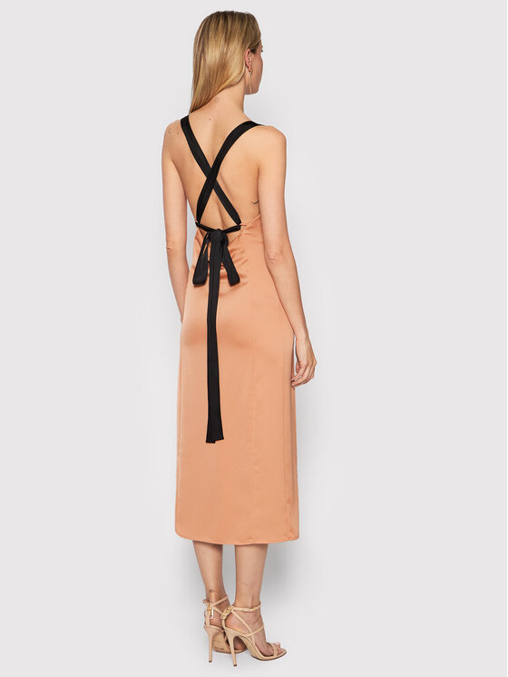 PINKO Pinko Sukienka koktajlowa Macadamia 1N13K6 A04E Pomarańczowy Regular Fit