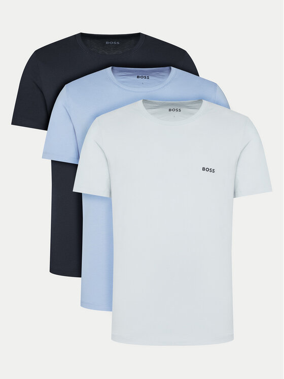 BOSS Set 3 tricouri 50532470 Colorat Regular Fit