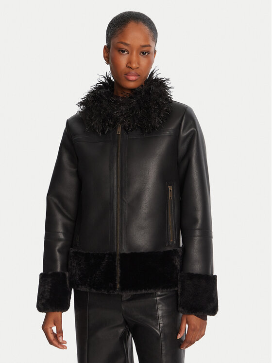 TWINSET TWINSET Куртка зі штучної шкіри 252TP2410 Чорний Regular Fit