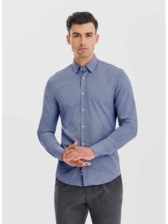 Pako Lorente Pako Lorente Koszula P25WF-1X-010 Niebieski Slim Fit