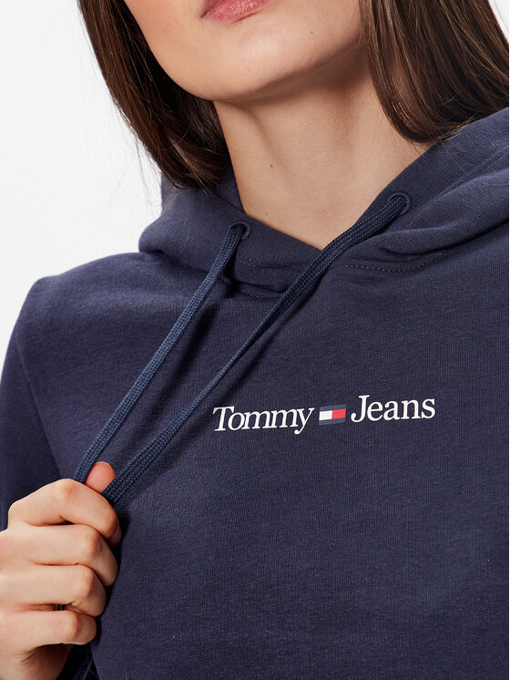 Tommy Jeans Tommy Jeans Majica dugih rukava Serif Linear DW0DW15649 Tamnoplava Regular Fit