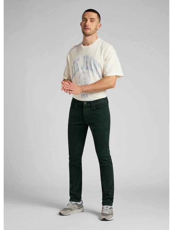 Lee Lee Pantaloni di tessuto DAREN ZIP FLY Verde Straight Fit