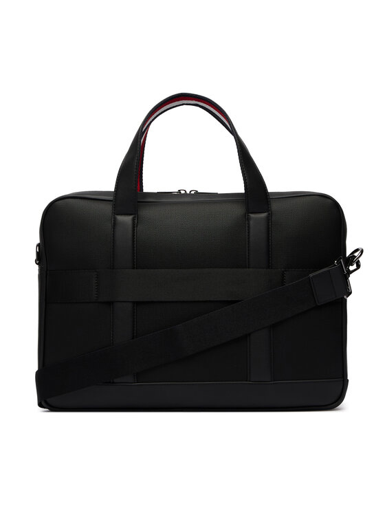 Tommy Hilfiger Tommy Hilfiger Чанта за лаптоп Th Textured Computer Bag AM0AM14726 Черен