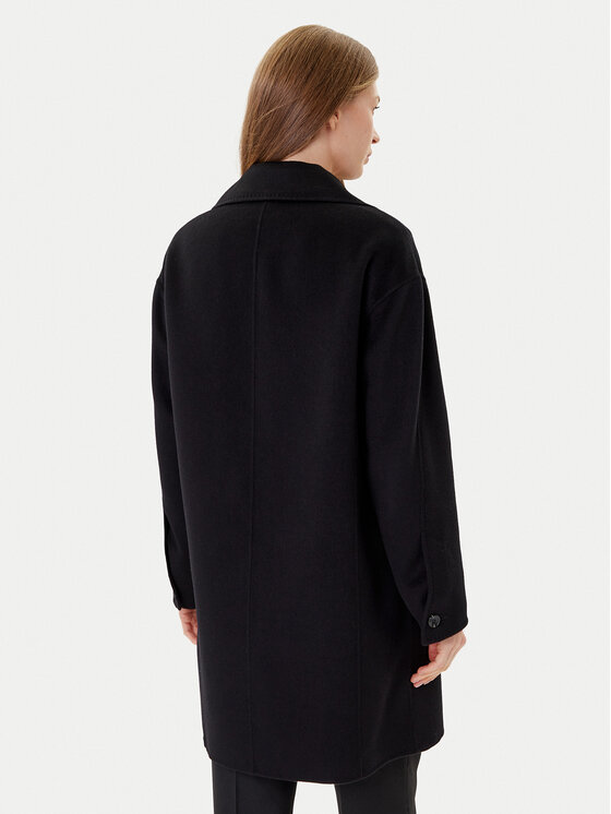 Marella Marella Płaszcz wełniany Good 2523016031 Czarny Regular Fit