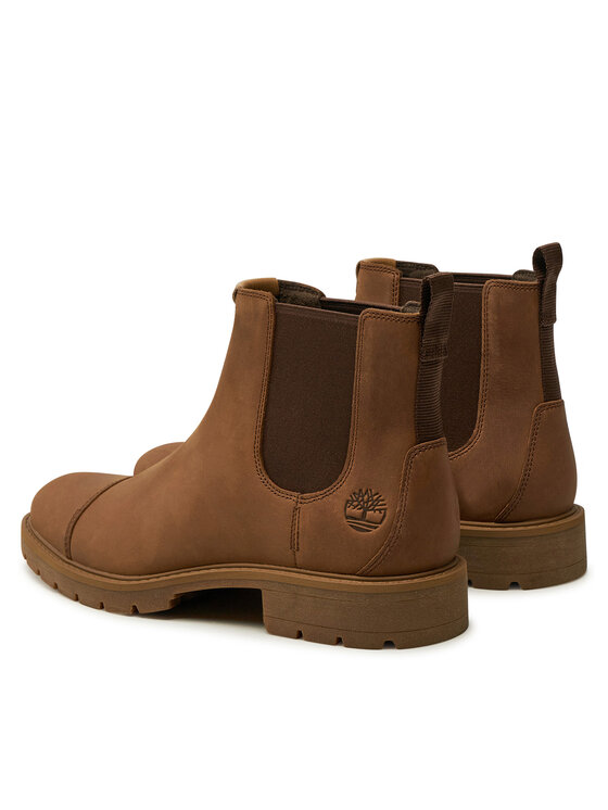 Timberland Timberland Kotníková obuv s elastickým prvkem Elmhurst Chelsea Basic TB0A29RJG281 Hnědá