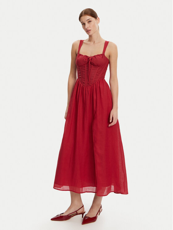 BARDOT BARDOT Sukienka koktajlowa 59237DB Czerwony Regular Fit