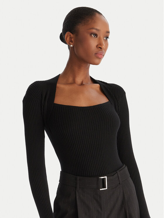 ACCESS FASHION ACCESS FASHION Sweter 54-8048 Czarny Slim Fit