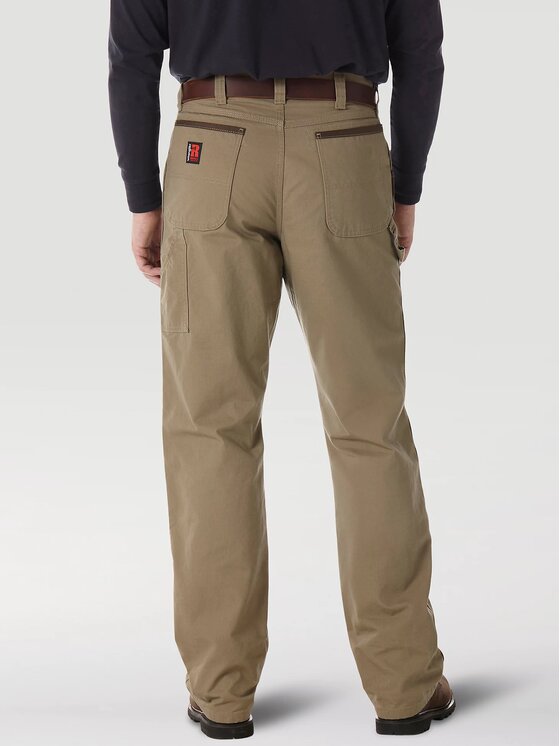 Wrangler Wrangler Spodnie materiałowe RIGGS WORKWEAR CARPENTER Beżowy Loose Fit