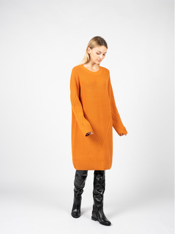 Silvian Heach Silvian Heach Každodenní šaty PGA22285VE Oranžová Regular Fit