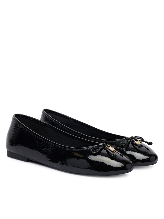Tommy Hilfiger Tommy Hilfiger Balerina Hilifger Patent Ballet FW0FW09005 Fekete