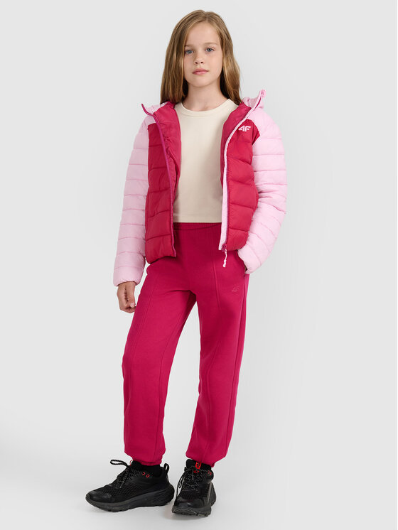 4F 4F Kurtka puchowa OUTERWEAR Różowy Regular Fit