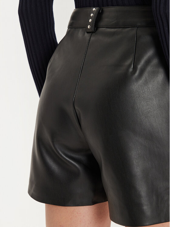 Morgan Morgan Pantaloncini in similpelle 242-SHILY Nero Regular Fit