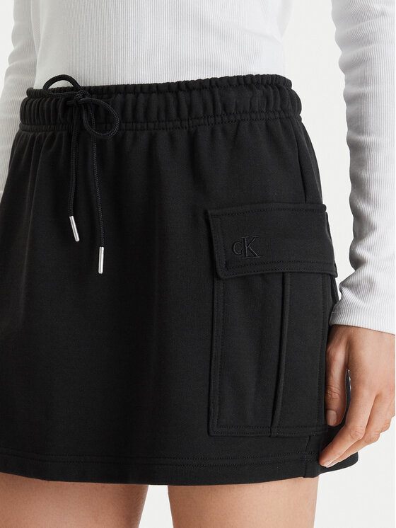 Calvin Klein Jeans Calvin Klein Jeans Minirock Monogram LV047B268G Schwarz Regular Fit