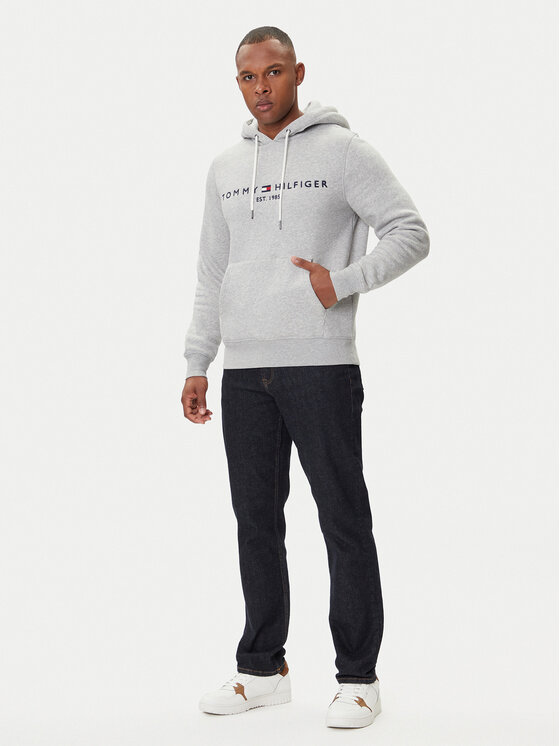 Tommy Hilfiger Tommy Hilfiger Bluză Core Logo MW0MW10752 Gri Regular Fit
