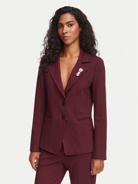 Marella Сако Gommoso 2623916034 Бордо Slim Fit