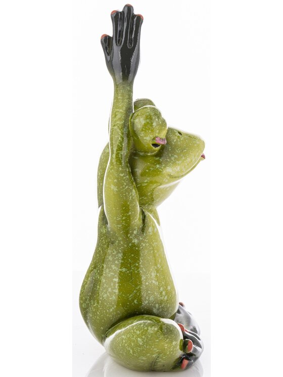 MIAhome MIAhome Figurka żaba joginka 20x15x7 cm Zielony