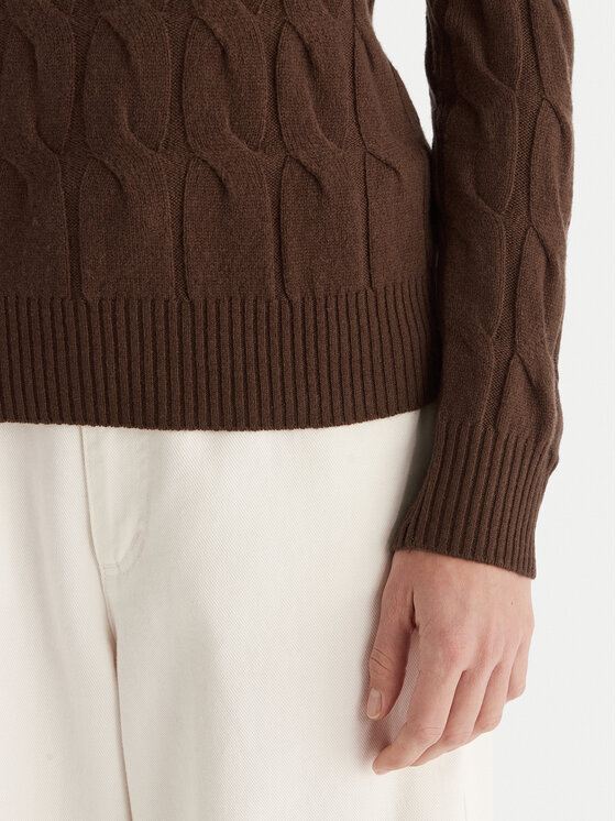 Tommy Hilfiger Tommy Hilfiger Pulover WW0WW43586 Rjava Regular Fit