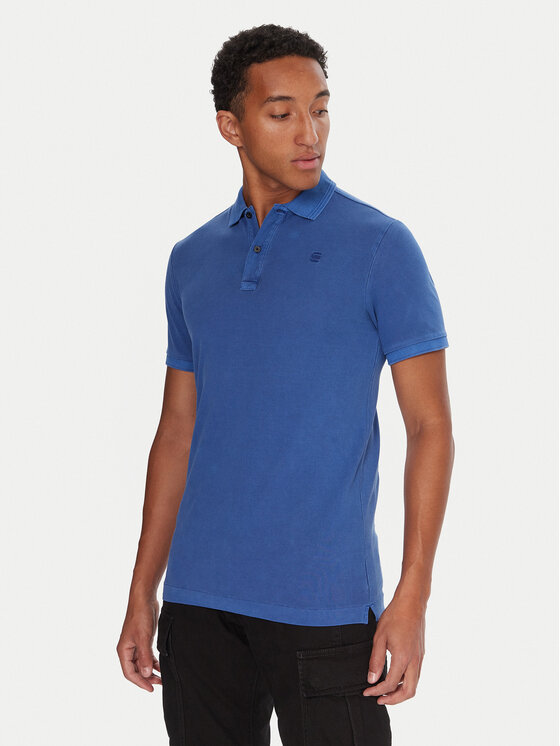 G-Star Raw G-Star Raw Polo marškinėliai Dunda D11595-D756 Mėlyna Slim Fit
