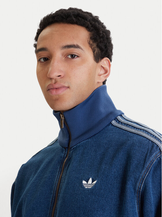 adidas adidas Bluza adicolor Denim Firebird KD1517 Niebieski Loose Fit