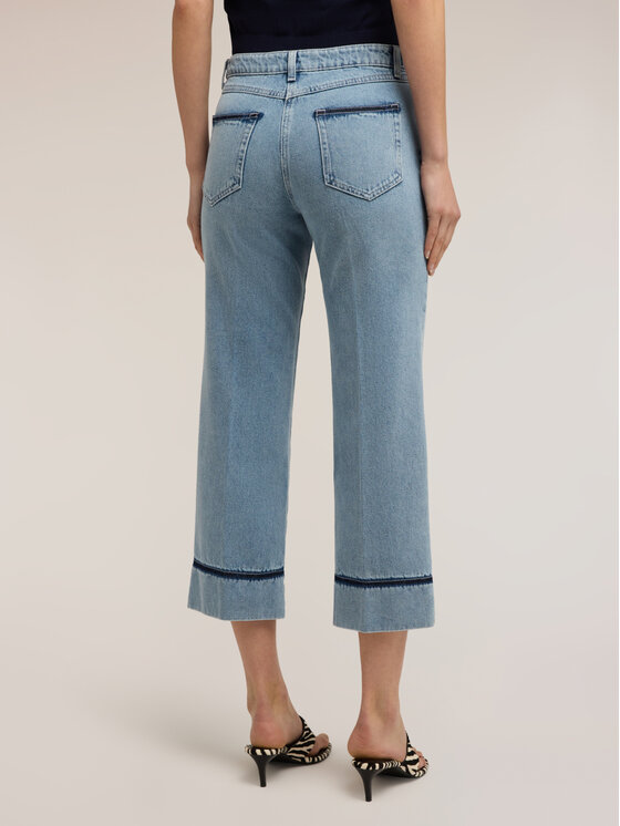 Motivi Motivi Jeansy P463Q004501N004 Turkusowy Cropp Fit