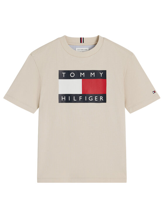 Tommy Hilfiger Tommy Hilfiger T-Shirt Heritage KB0KB10340 Μπεζ Regular Fit