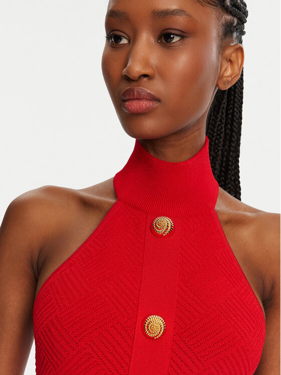 Balmain Balmain Abito da cocktail DF0R3236KH58 Rosso Slim Fit