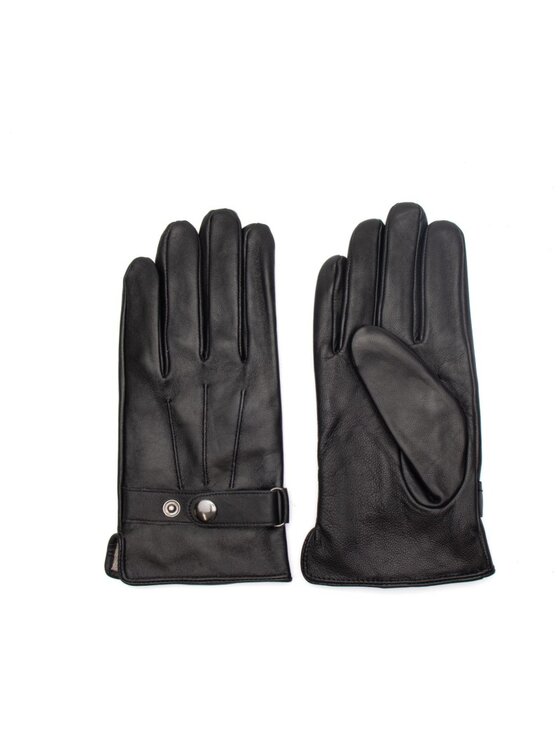 AKARDO AKARDO Pánske rukavice Cashmere Black Čierna