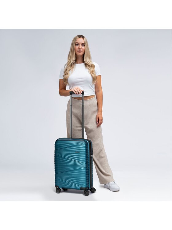 Pactastic Pactastic Walizka kabinowa 276292 Turkusowy