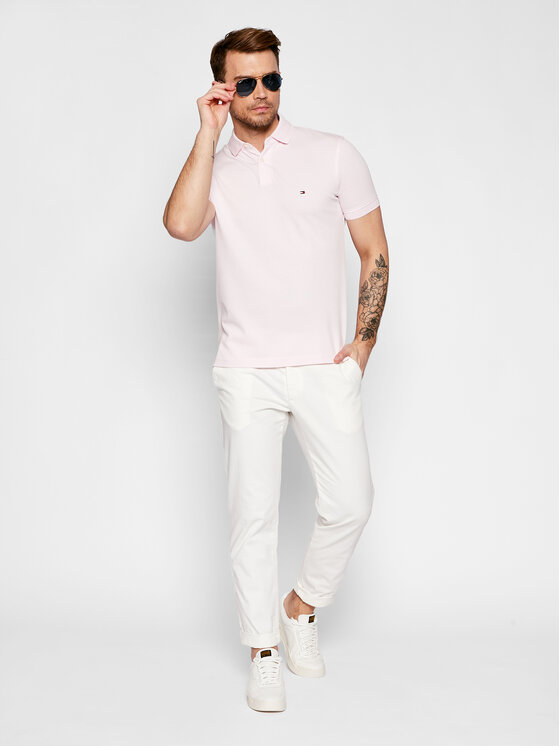Tommy Hilfiger Tommy Hilfiger Polo marškinėliai 1985 MW0MW17770 Rožinė Regular Fit