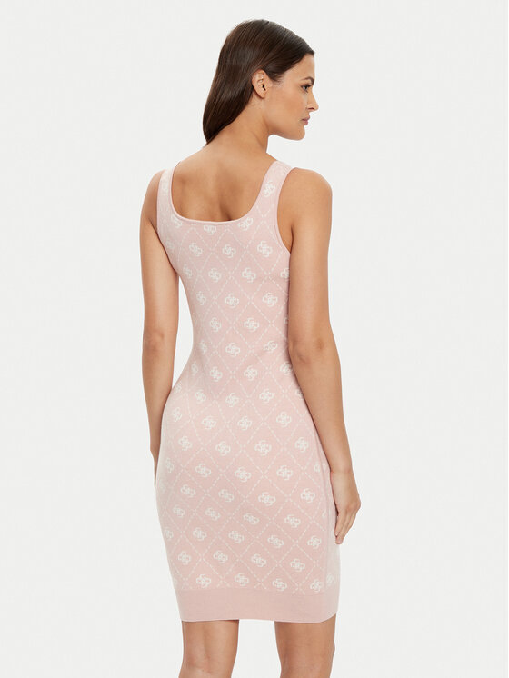 Guess Guess Džemper haljina W4BK98 Z3JD2 Ružičasta Bodycon Fit