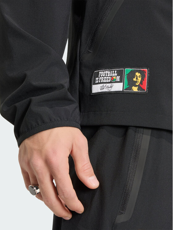 adidas adidas Wiatrówka Jamaica x Bob Marley Tiro Travel Full Zip Czarny Slim Fit
