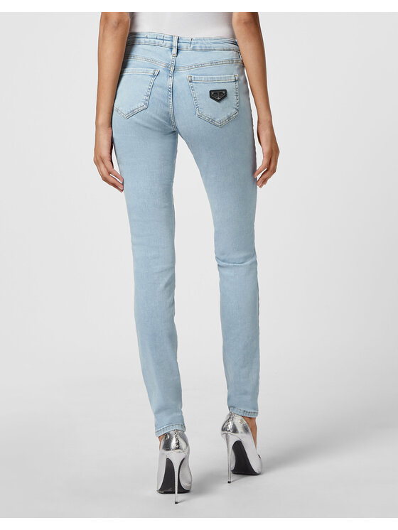 PHILIPP PLEIN PHILIPP PLEIN Jegginsy 1703 Błękitny Jegging Fit