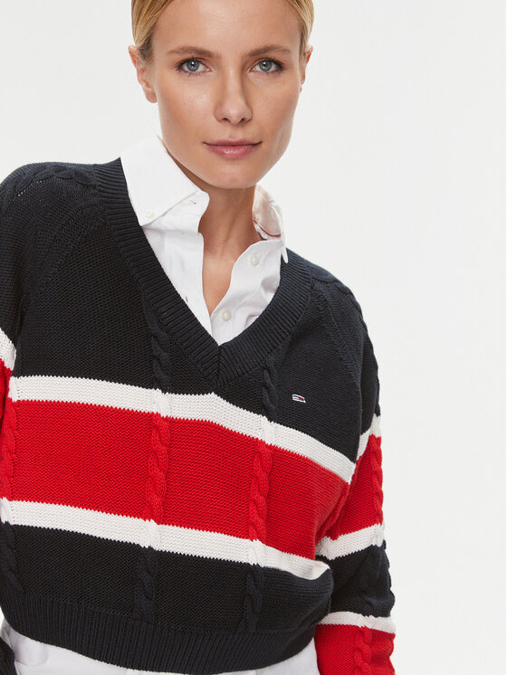 Tommy Jeans Tommy Jeans Svetr DW0DW15941 Barevná Regular Fit
