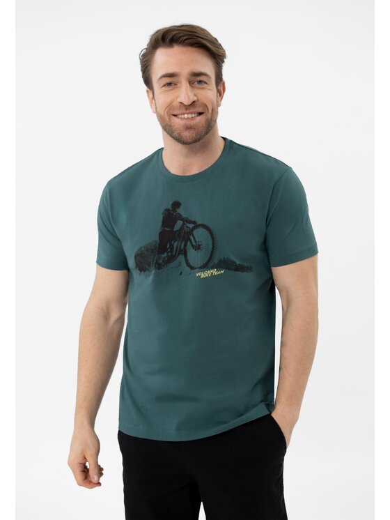 Volcano Volcano T-Shirt T-DAREN Niebieski Regular Fit