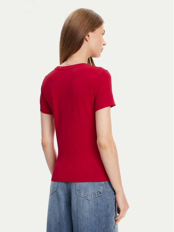 Guess Jeans Guess Jeans T-Shirt W4YI01 J1314 Czerwony Slim Fit