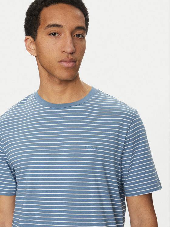 BOSS BOSS Tricou TalesStripe 50499334 Albastru Relaxed Fit