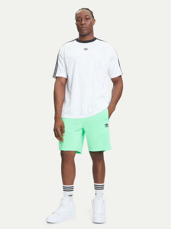 adidas adidas Tricou adicolor Jacquard JW5877 Alb Loose Fit