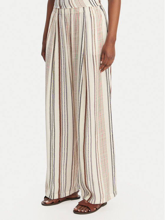 Eleh Eleh Stoffhose SS260132 Écru Relaxed Fit